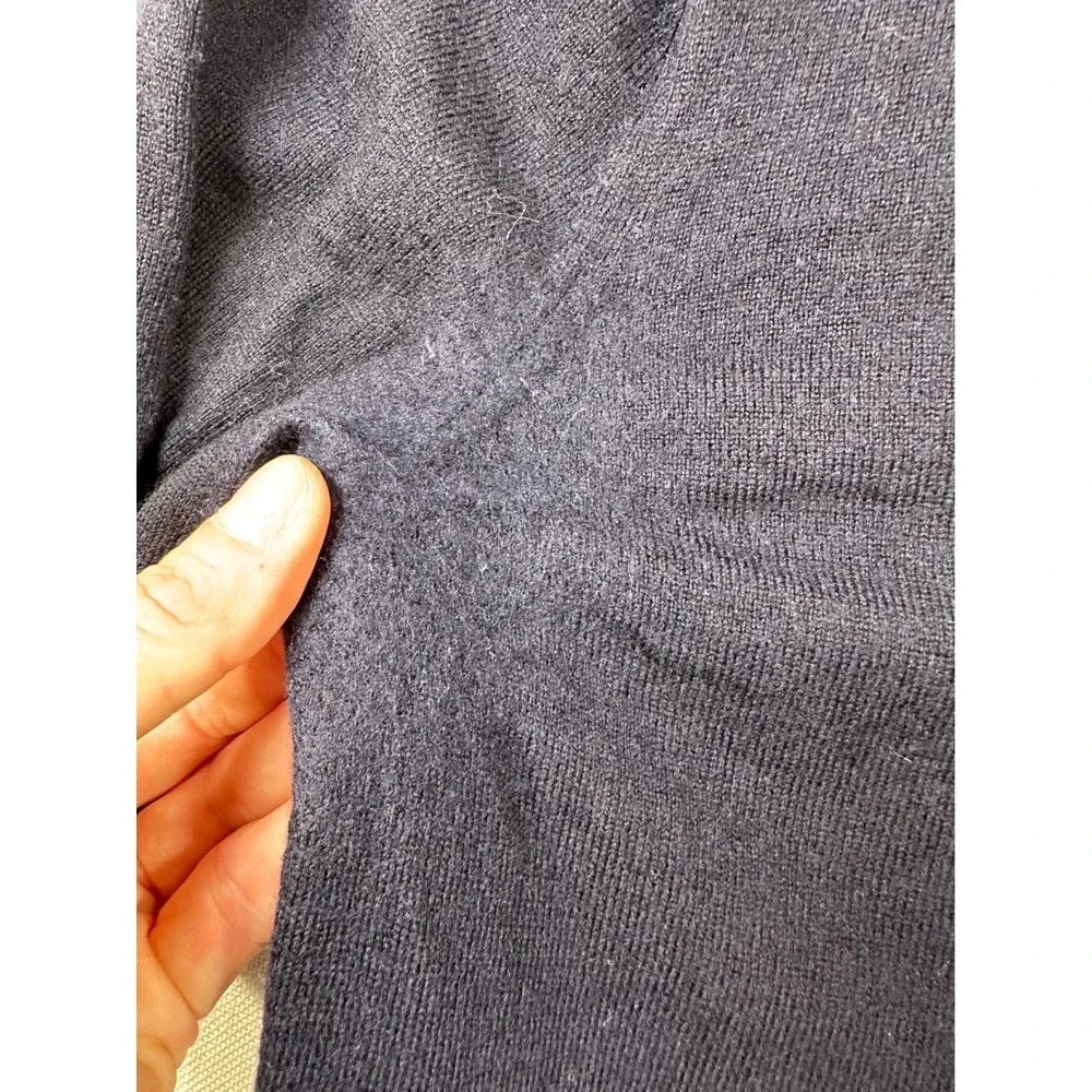 Banana Republic Mens Italian Merino Wool Crewneck Sweater Preppy Navy Blue L‎